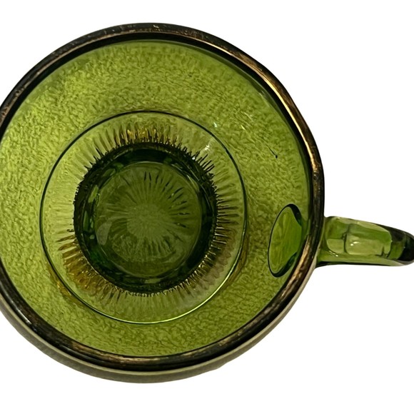 SET OF 3 GLASS SOUVENIR FESTIVAL ETCHED GREEN GLASSES 1850-1914 RANGE - Picture 8 of 13